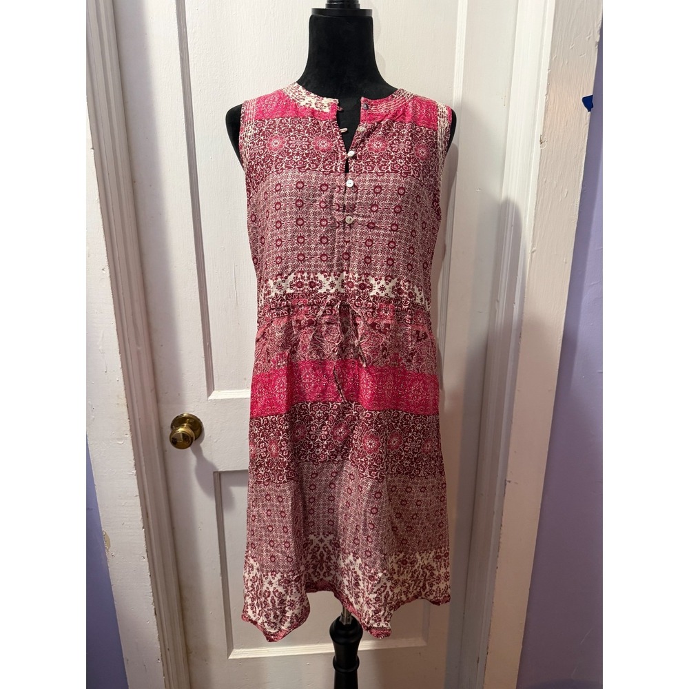 Lucky Brand Pink Patterned Tank Dress in S